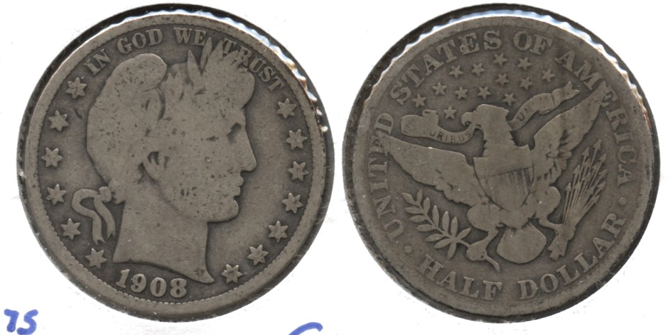 1908 Barber Half Dollar Good-4 b