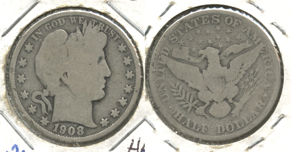 1908 Barber Half Dollar Good-4 #f