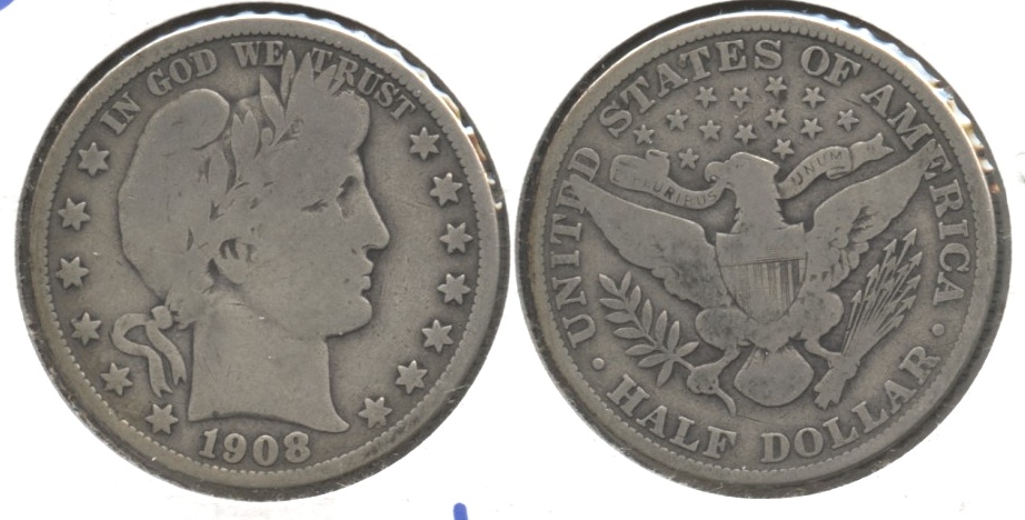 1908 Barber Half Dollar VG-8