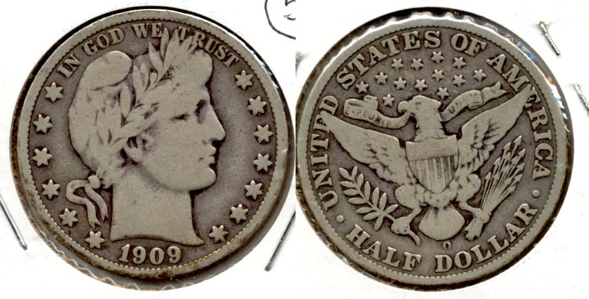 1909-O Barber Half Dollar VG-8