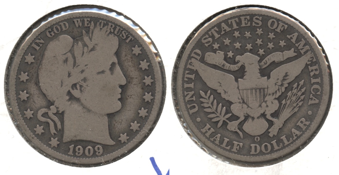 1909-O Barber Half Dollar VG-8 #a