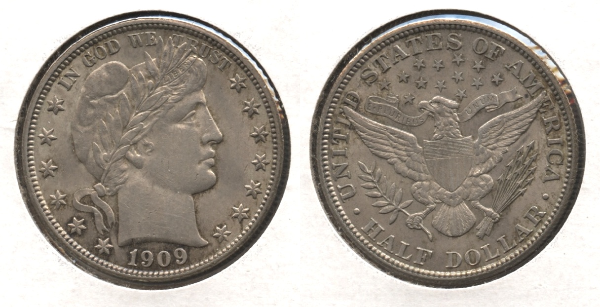 1909 Barber Half Dollar AU-58