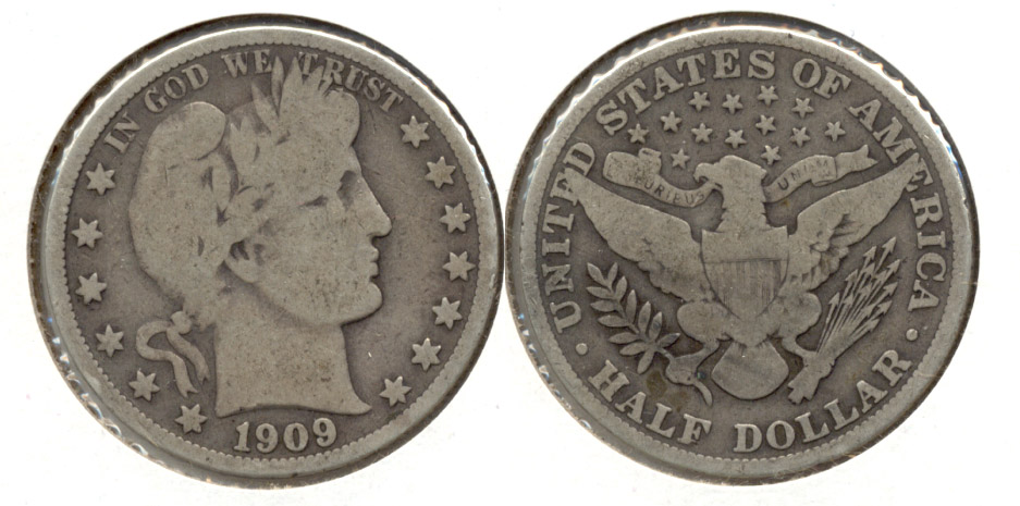1909 Barber Half Dollar Good-4 b