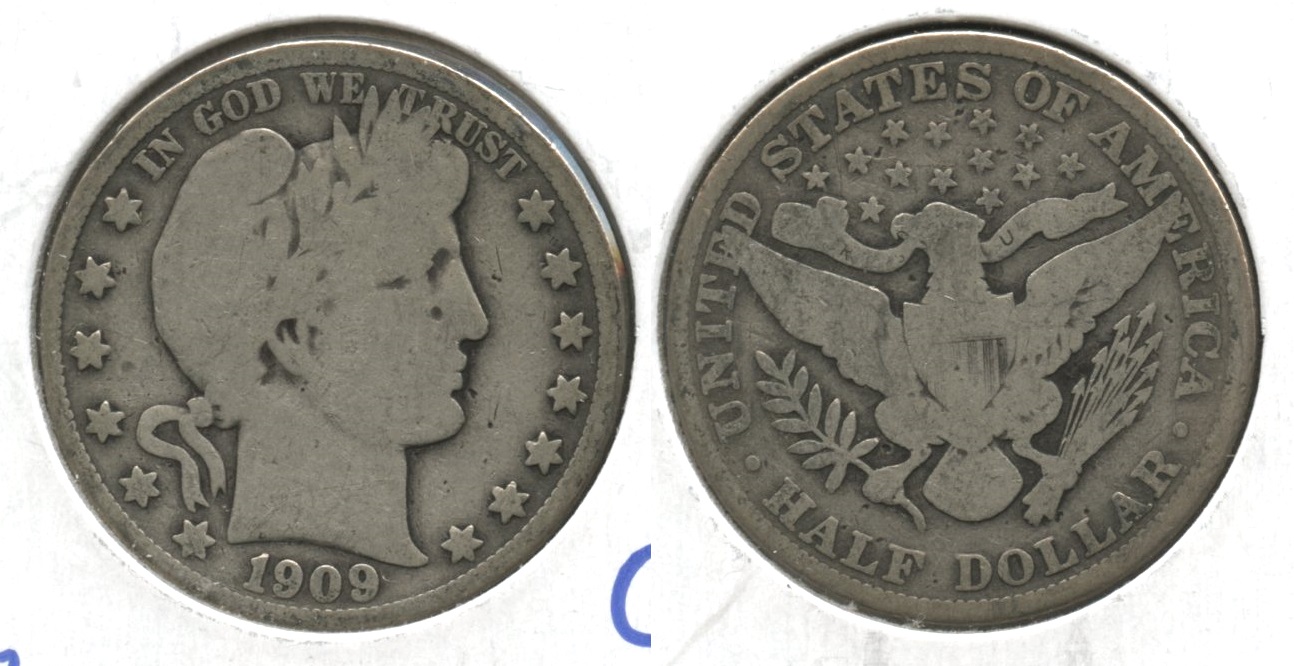 1909 Barber Half Dollar Good-4 #k