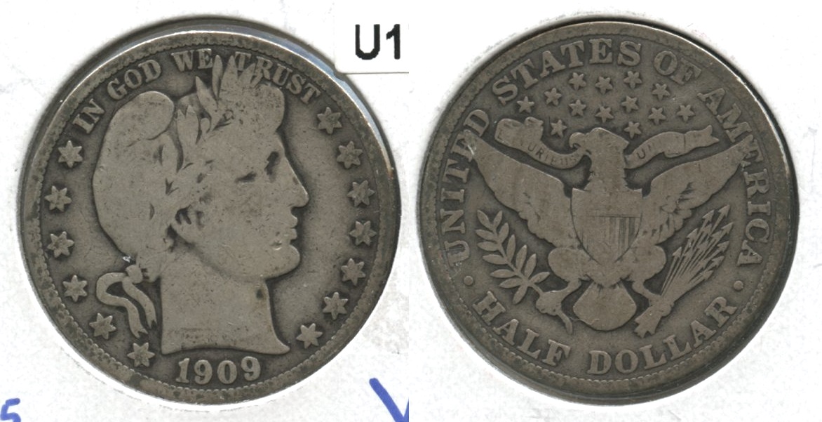 1909 Barber Half Dollar Good-6 #h