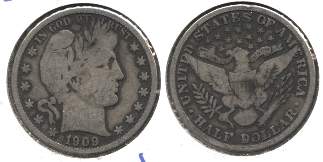1909 Barber Half Dollar VG-8 #h