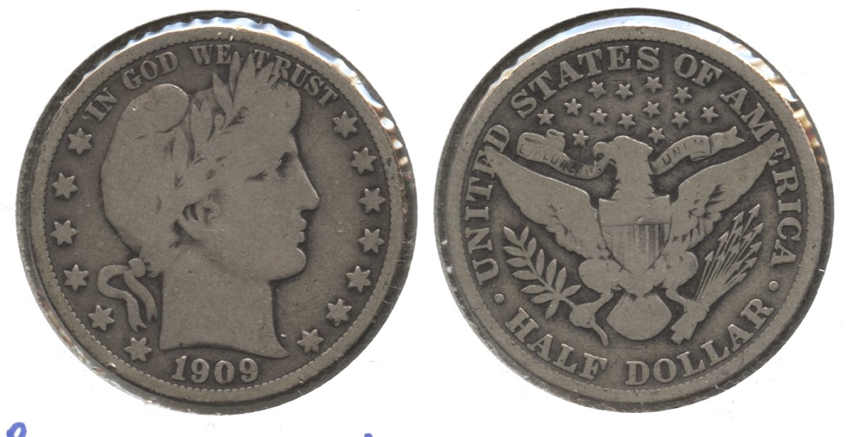 1909 Barber Half Dollar VG-8 #j