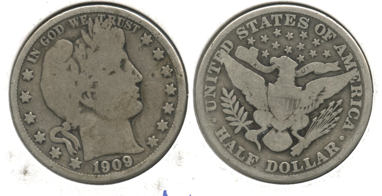 1909 Barber Half Dollar VG-8 #k