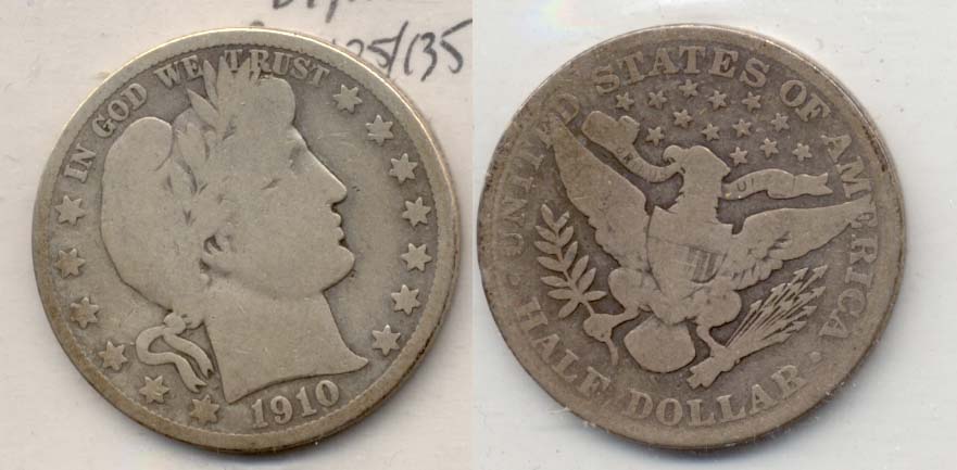 1910-S Barber Half Dollar Good-4
