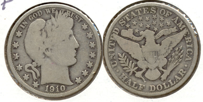 1910 Barber Half Dollar Good-4 f