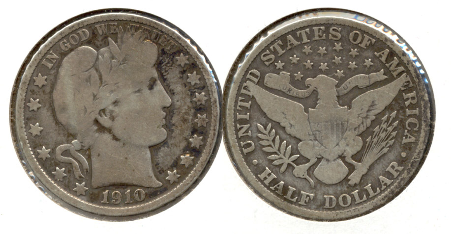 1910 Barber Half Dollar Good-4 o