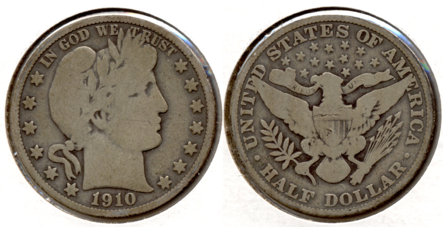 1910 Barber Half Dollar Good-4 p