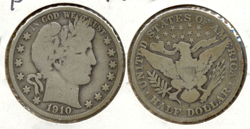 1910 Barber Half Dollar Good-6 f