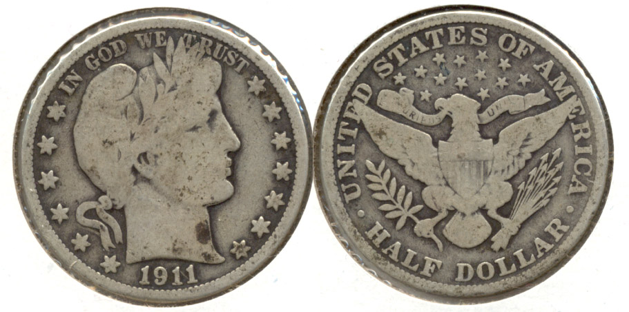 1911 Barber Half Dollar Good-4 b