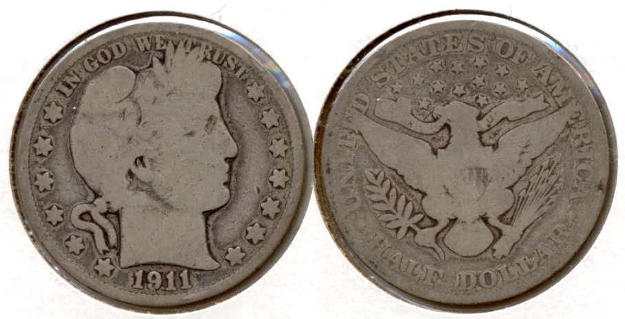 1911 Barber Half Dollar Good-4 e