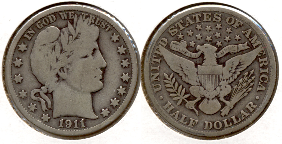 1911 Barber Half Dollar Good-6 a