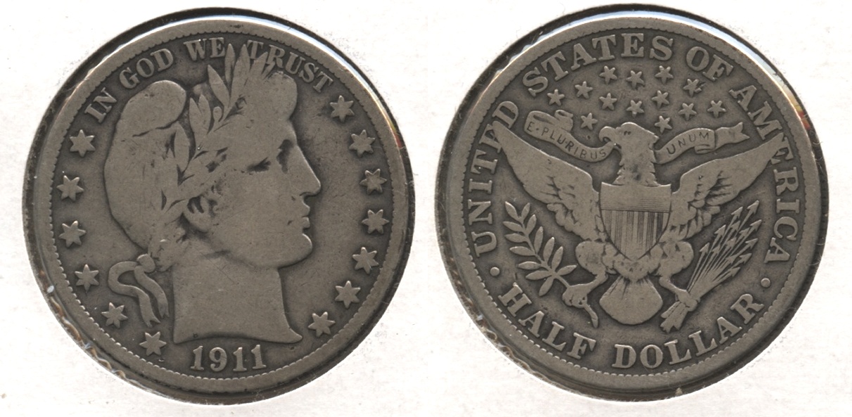 1911 Barber Half Dollar VG-8 #h