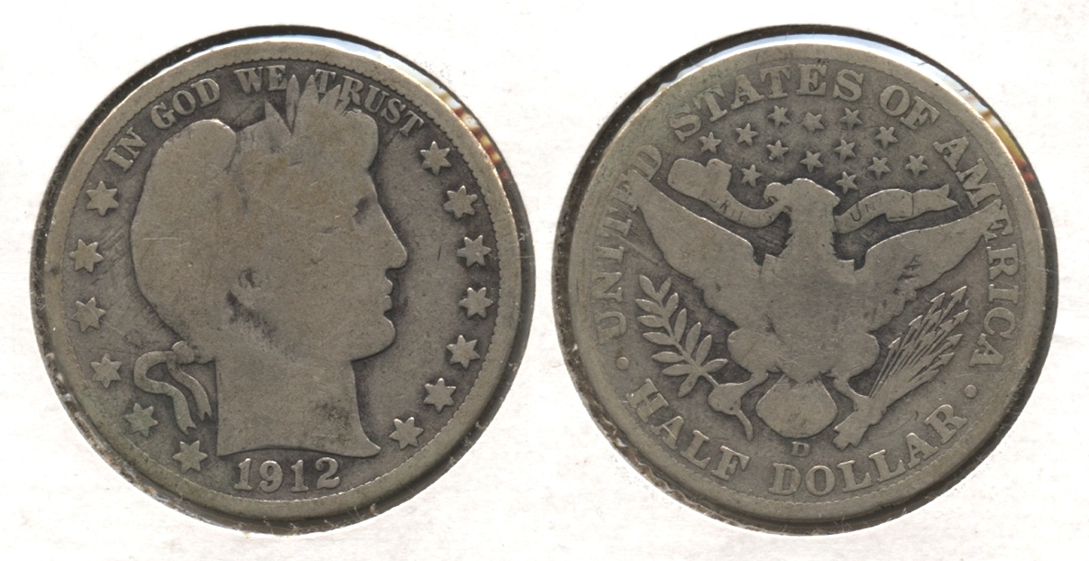 1912-D Barber Half Dollar Good-4 #l