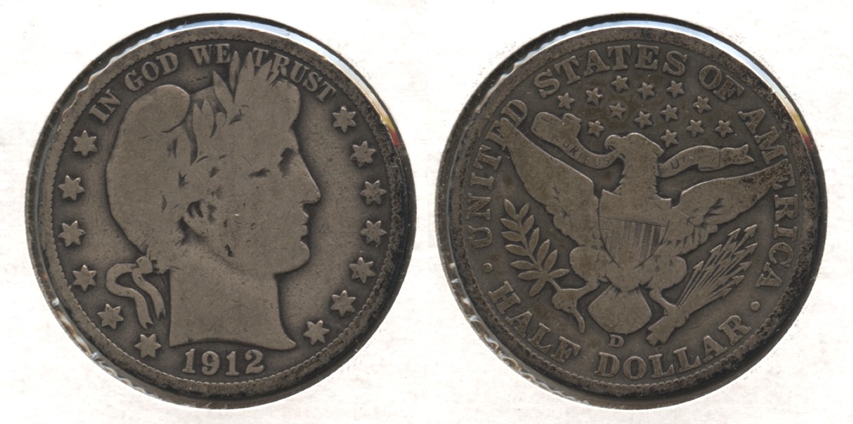 1912-D Barber Half Dollar Good-4 #o