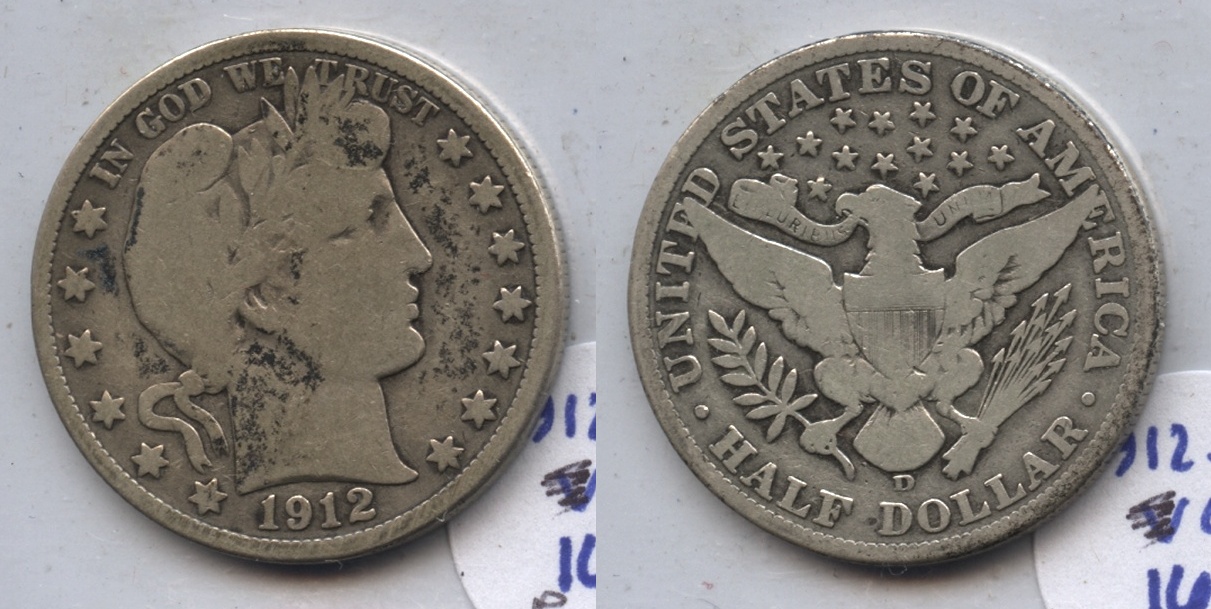 1912-D Barber Half Dollar Good-4 #p