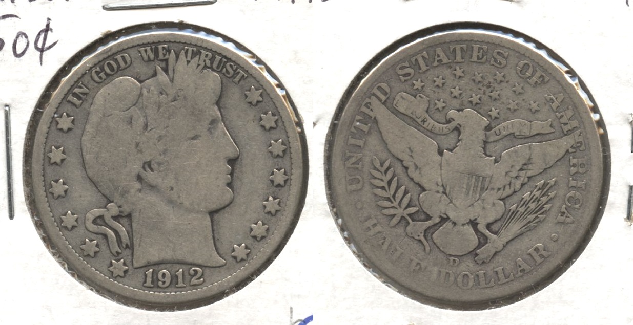 1912-D Barber Half Dollar Good-4 #r