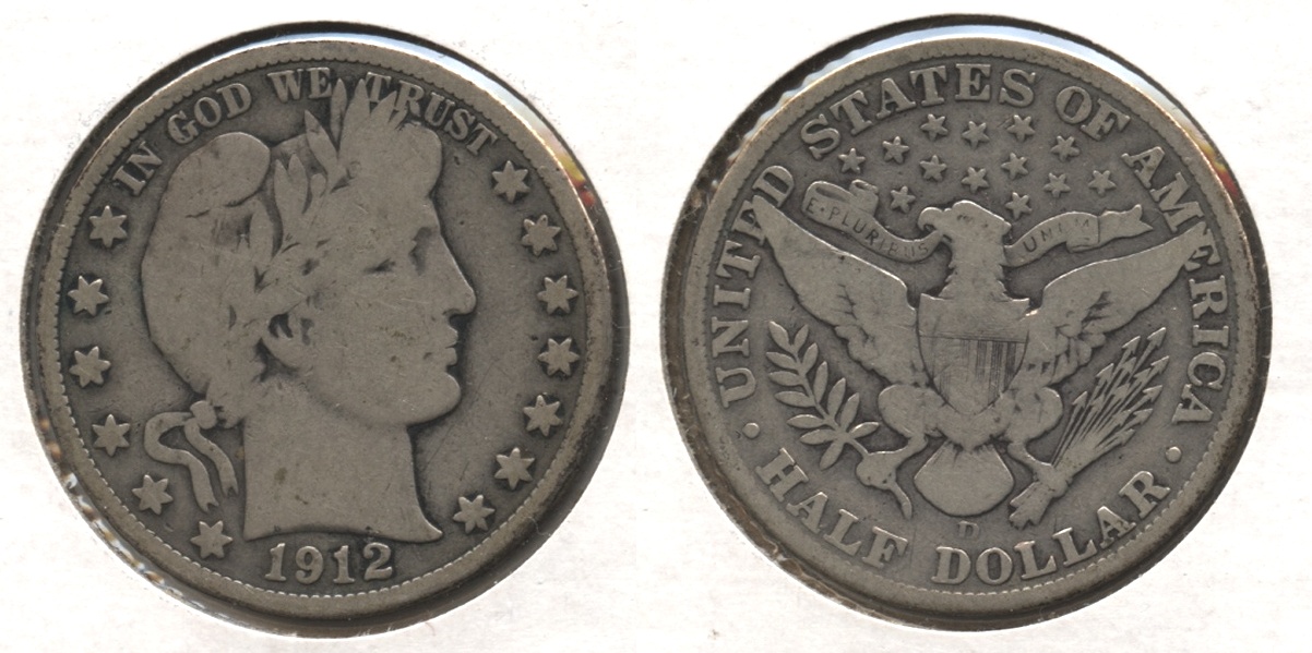 1912-D Barber Half Dollar Good-6 #b