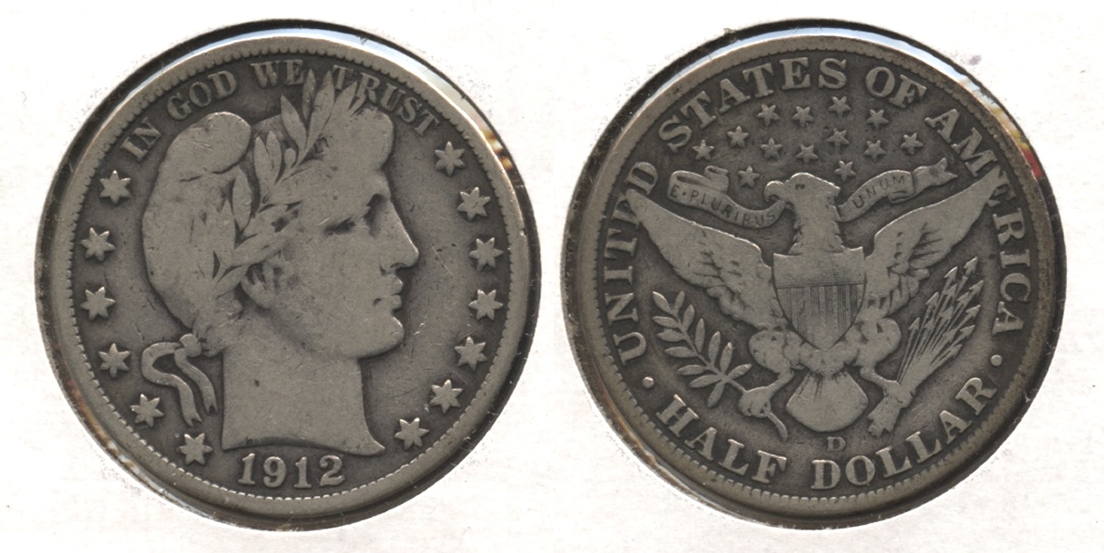1912-D Barber Half Dollar VG-8 #m