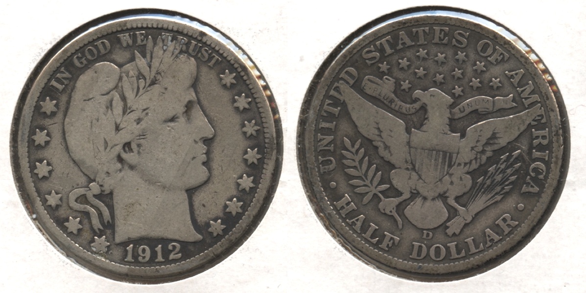 1912-D Barber Half Dollar VG-8 #o