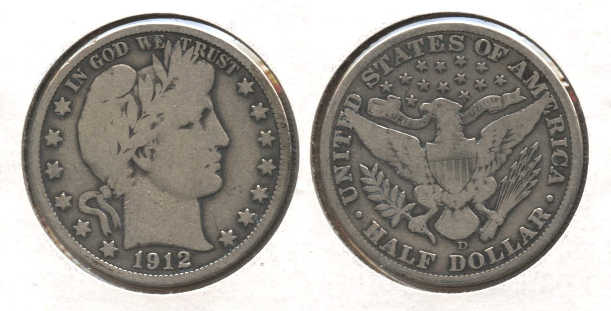 1912-D Barber Half Dollar VG-8 #p