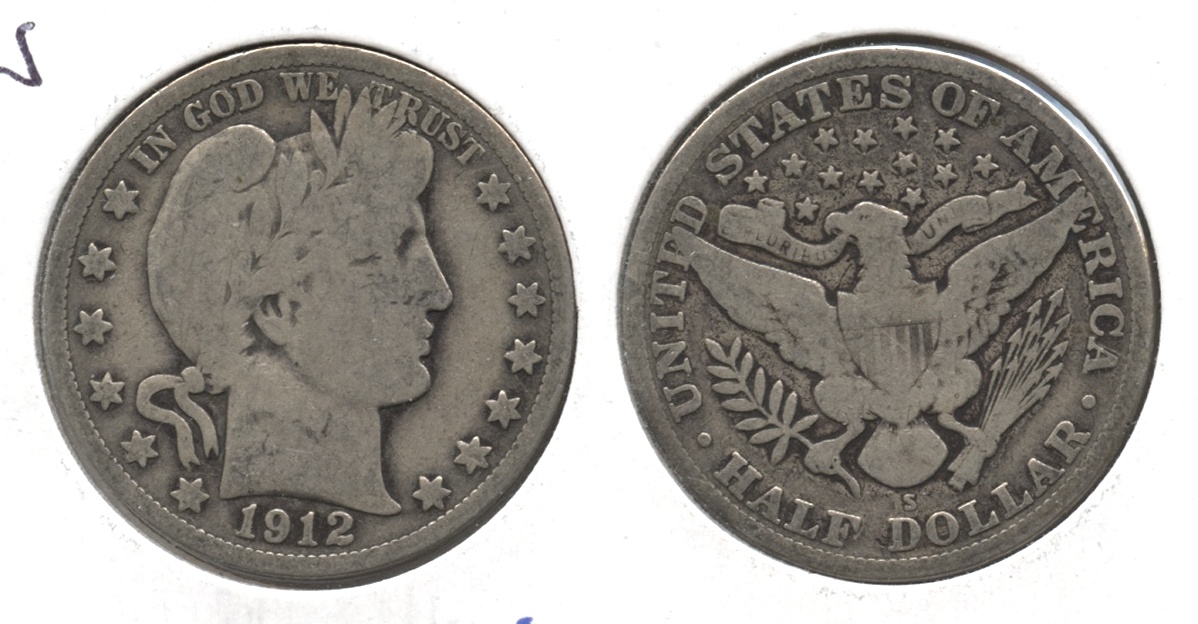 1912-S Barber Half Dollar Good-6 #c