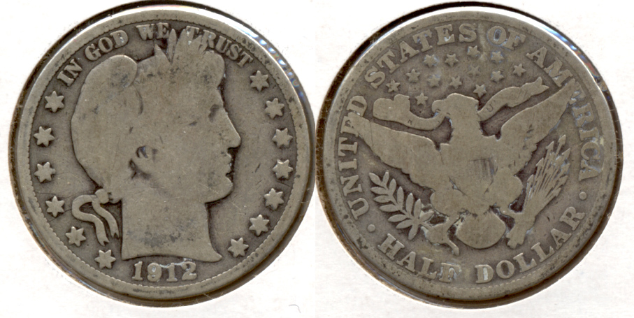 1912 Barber Half Dollar Good-4 d