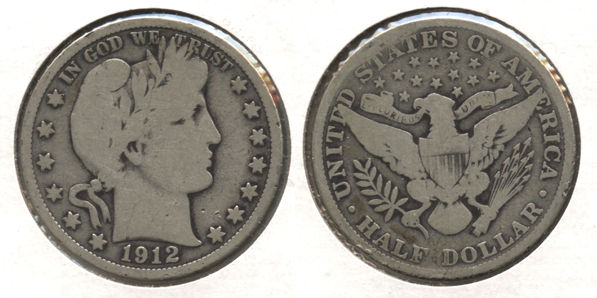 1912 Barber Half Dollar Good-4 #k