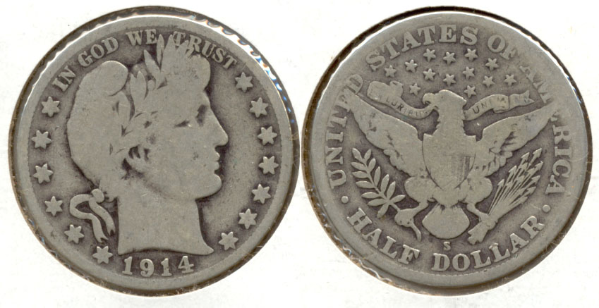 1914-S Barber Half Dollar Good-4 a