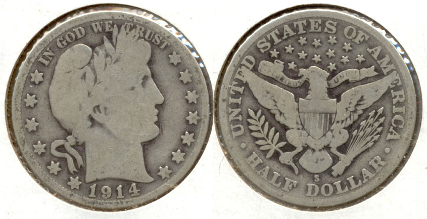 1914-S Barber Half Dollar Good-4 b