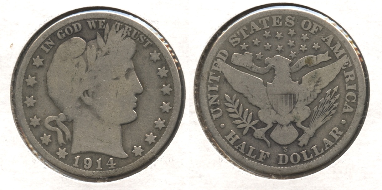 1914-S Barber Half Dollar Good-4 #j