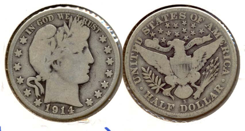 1914-S Barber Half Dollar Good-6