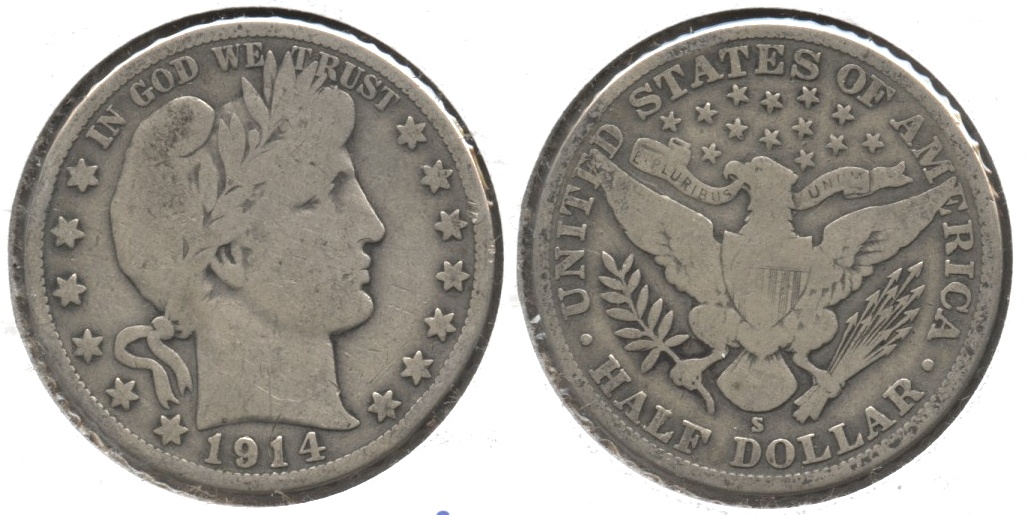 1914-S Barber Half Dollar Good-6 #c