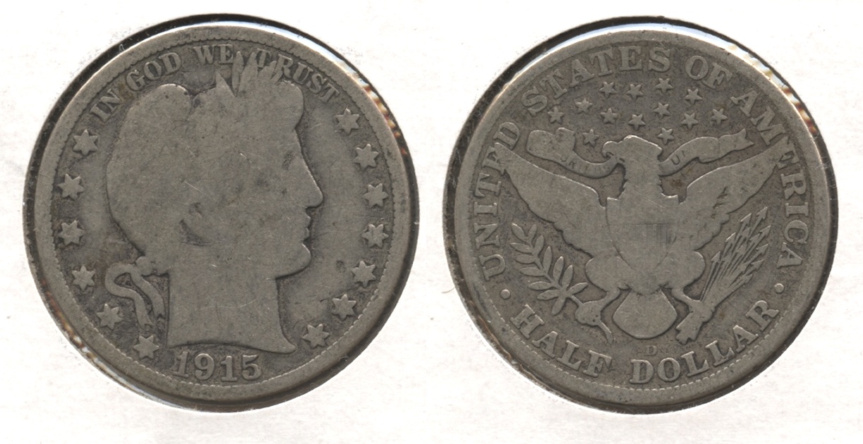 1915-D Barber Half Dollar Good-4 #f
