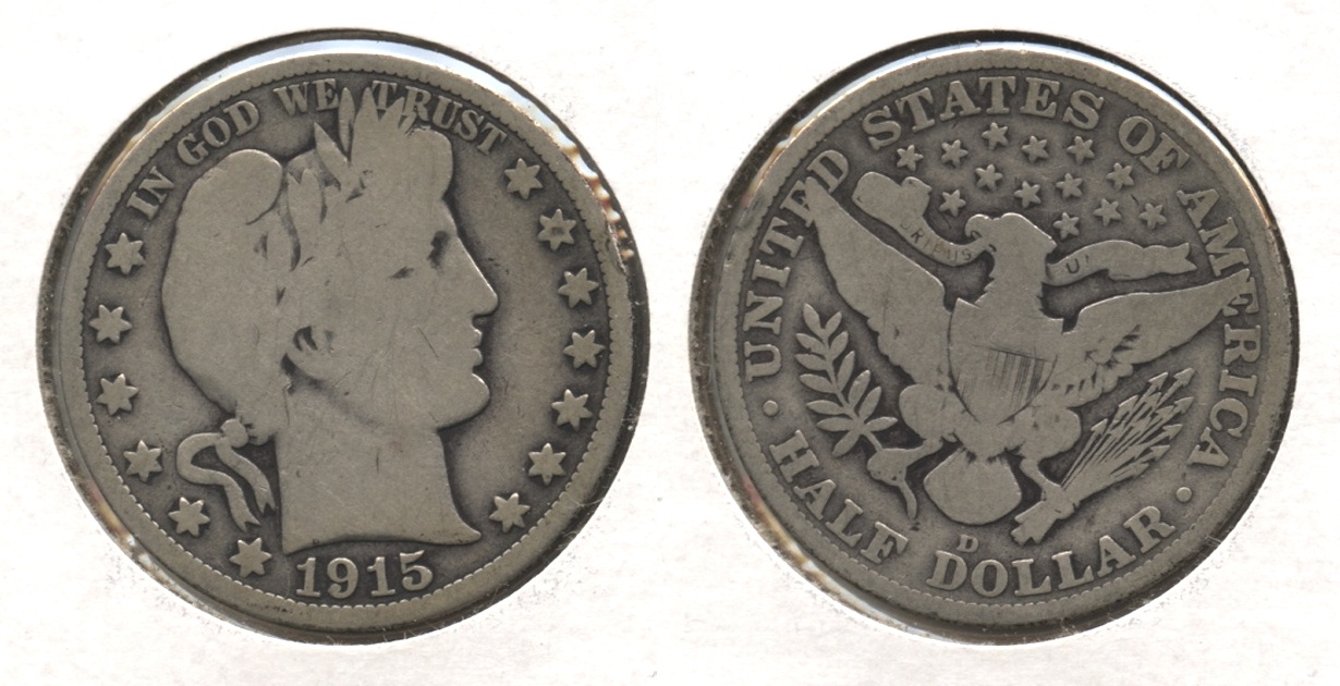 1915-D Barber Half Dollar Good-4 #g