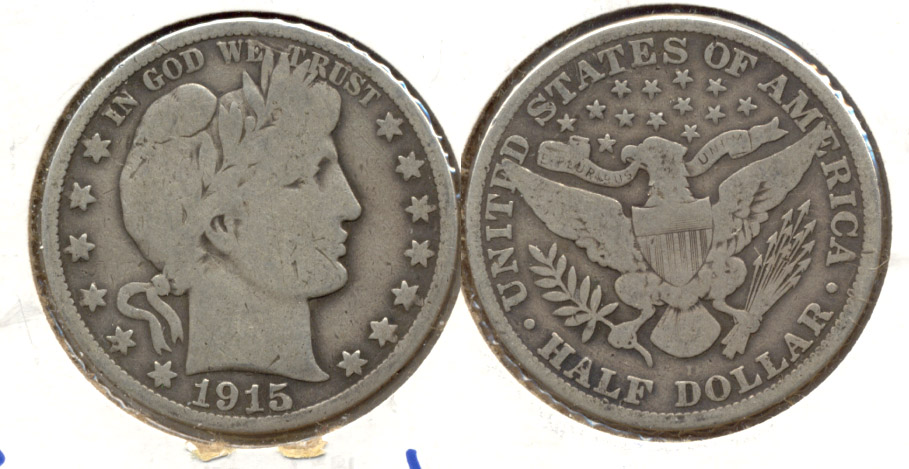 1915-D Barber Half Dollar VG-8 c