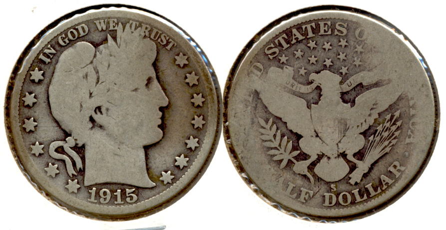 1915-S Barber Half Dollar AG-3