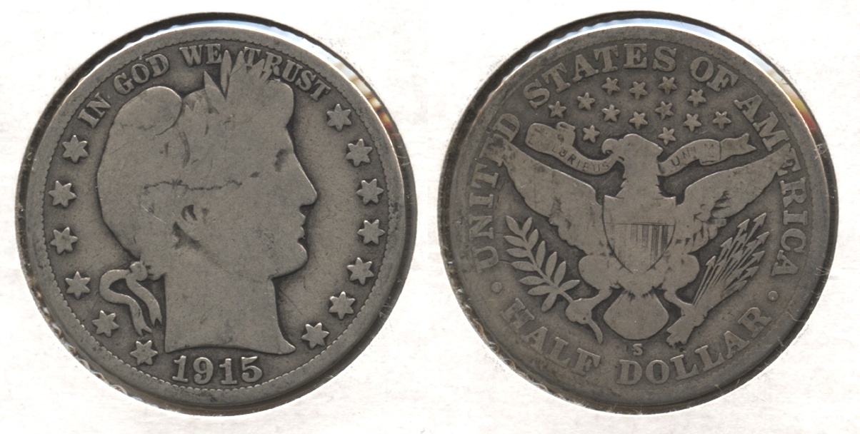 1915-S Barber Half Dollar Good-4 #i
