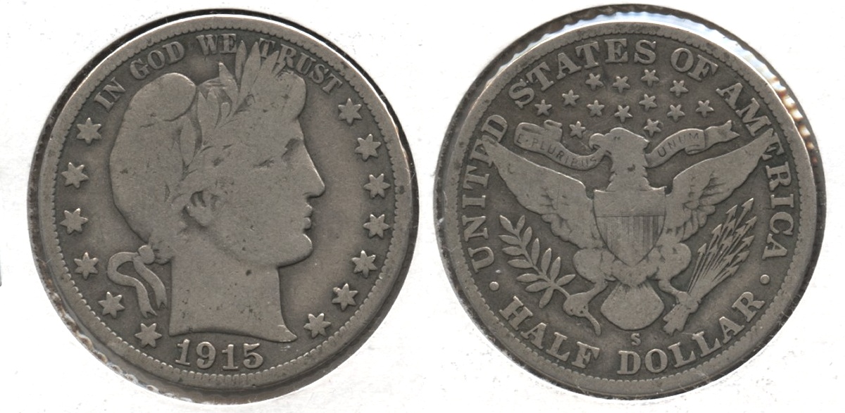1915-S Barber Half Dollar Good-6 #e