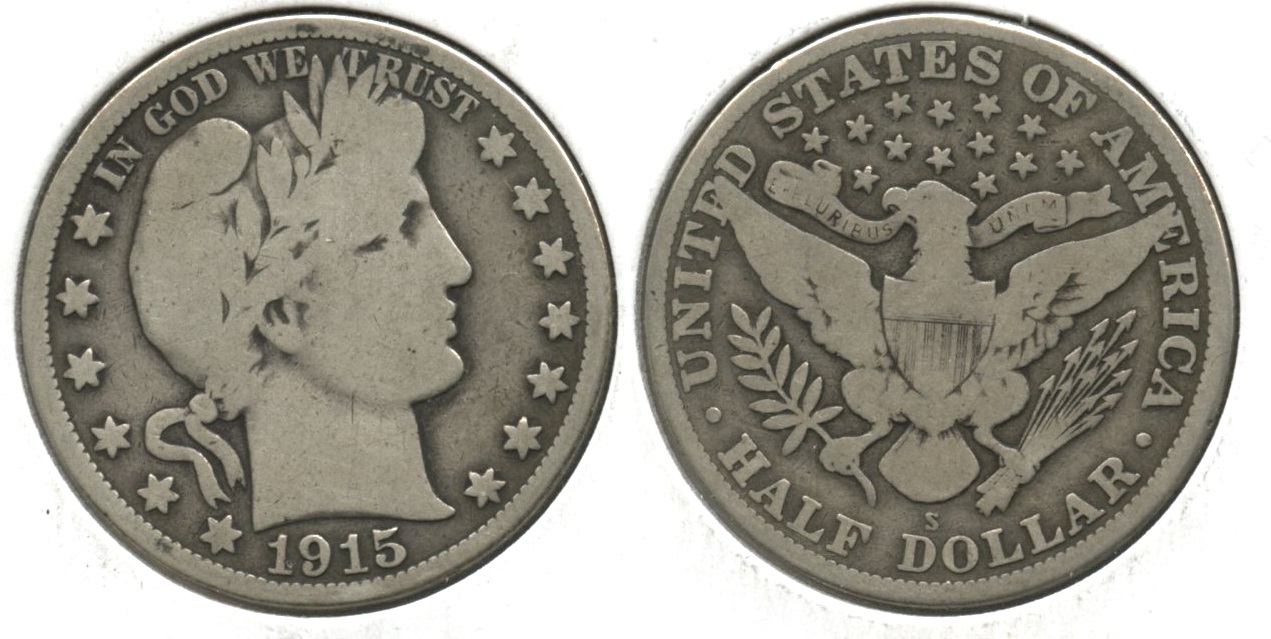 1915-S Barber Half Dollar Good-6 #f