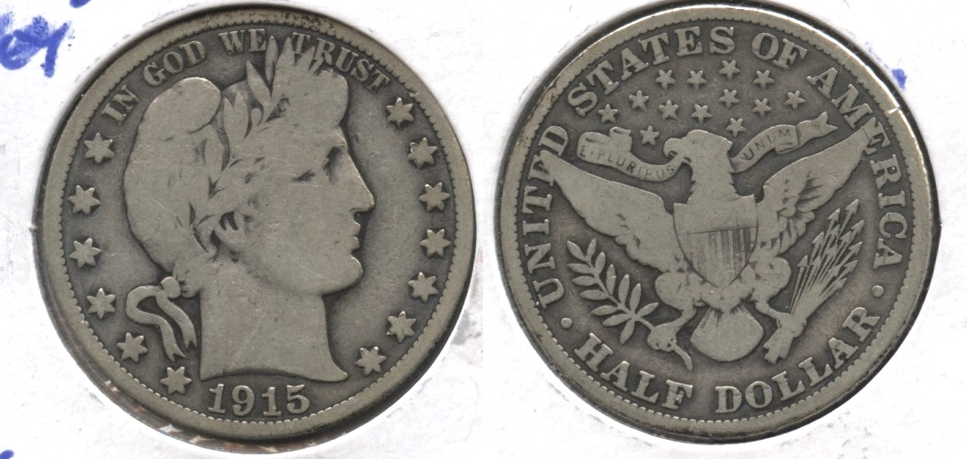 1915 Barber Half Dollar VG-8