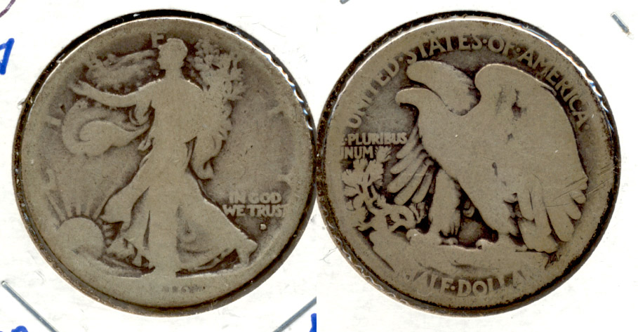 1916-D Walking Liberty Half Dollar AG-3 a