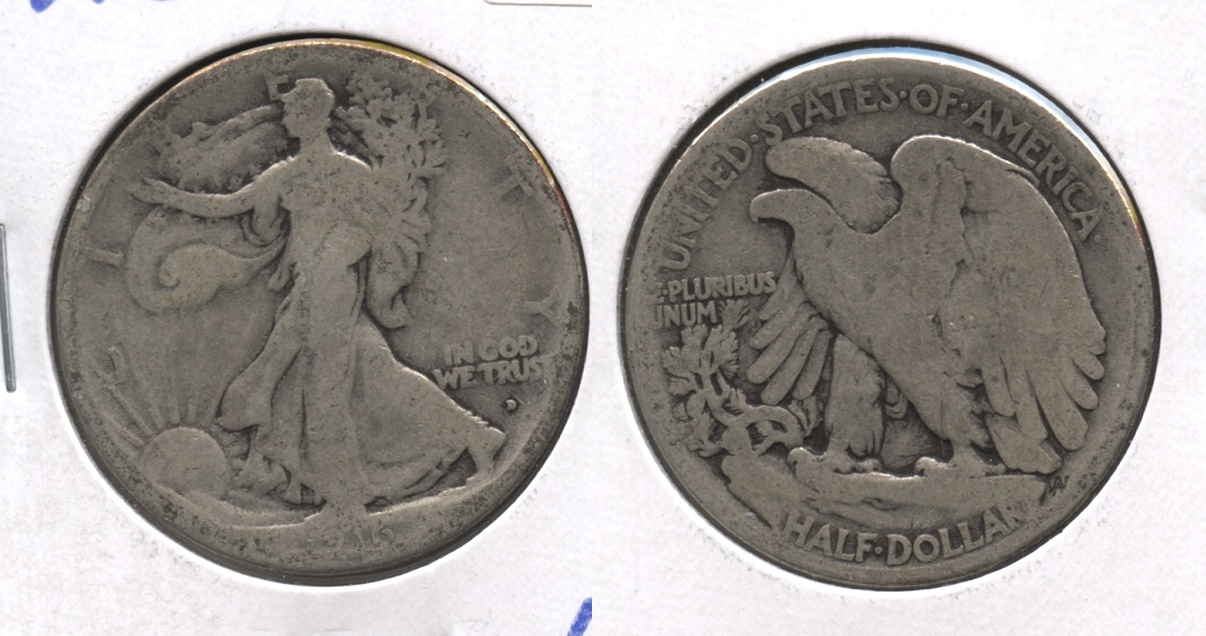 1916-D Walking Liberty Half Dollar AG-3 #k