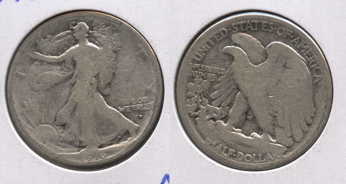 1916-D Walking Liberty Half Dollar AG-3 #l