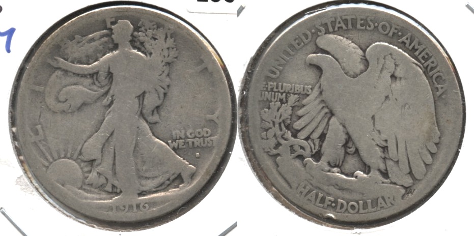 1916-S Walking Liberty Half Dollar AG-3 b