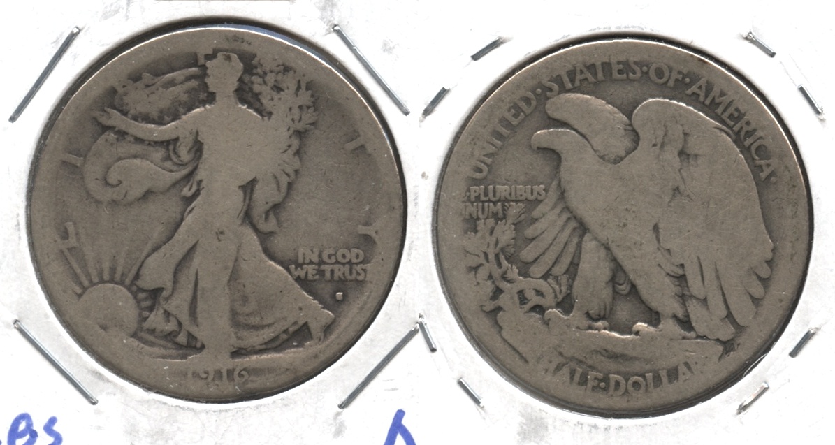 1916-S Walking Liberty Half Dollar AG-3 #g
